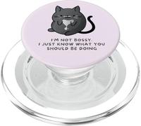 I'm Not Bossy I Just Know What You Should Be Doing Funny Cat PopSockets PopGrip pour MagSafe