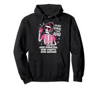 I'm Not Demure I Have ADHD Squelette Sarcastique Drôle Femme Sweat à Capuche