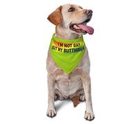 I'm Not Gay But My Butthole is Spring Dog Bandanas Boy Bulk Puppy Foulard Réglable Doux Triangle Bavoirs Accessoires pour Petits Moyens Grands Chiens Chats Blanc