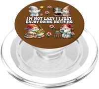 Im Not Lazy I Just Enjoy Doing Nothing Funny Summer Gnome PopSockets PopGrip pour MagSafe