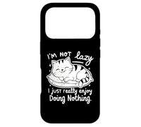 I'm Not Lazy I Just Really Enjoy Doing Nothing - Amoureux des Chats Coque pour iPhone 17 Pro