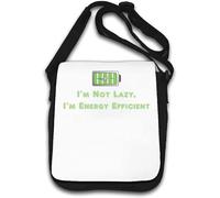 I'm not Lazy I'm Energy Efficient Sac à bandoulière Blanc, blanc, Taille unique