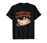I'm Not Lazy Recharging Energy Mode Motivation Amoureux des Chats T-Shirt