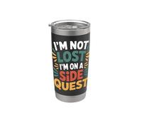 I'm Not Lost I'm On A Side Quest Gamer Nerd Joke - Gobelet isotherme en acier inoxydable double paroi