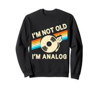 Im Not Old Im Analog Disque Vinyle rétro Fête des pères Sweatshirt