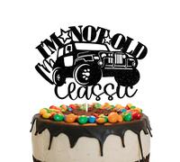 I'm Not Old I'm Classic Cake Topper Black Glitter Vintage Car Classic Auto Gâteau d'anniversaire pour hommes 40 50 60 70 80 90 anniversaire Décoration de fête