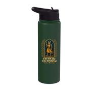 I'm Not Old I'm Medieval Cat Knight Funny Fantasy Medieval Stainless Steel Insulated Water Bottle
