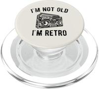 I'm Not Old I'm Retro Boom Box Motif vieilli PopSockets PopGrip pour MagSafe