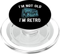 I'm Not Old I'm Retro Boom Box Motif vieilli PopSockets PopGrip pour MagSafe