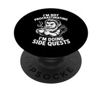 I'm Not Procrastinating Doing Side Quests Humour drôle PopSockets PopGrip Adhésif