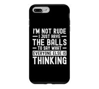 I'm Not Rude I Just Have The Balls to Say What Everyone Else Coque pour iPhone 7 Plus/8 Plus