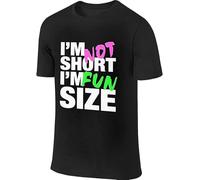 I'm Not Short I'm Fun Men's Short Sleeve T-Shirt Athletic Casual Tee Shirts for Men Fashion T Shirt Manches Courtes(Medium)