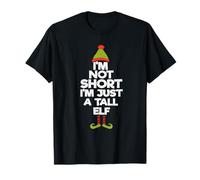 I'm Not Short I'm Just A Tall Elf Humour de Noël T-Shirt