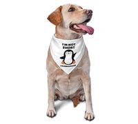 I'm Not Short I'm Penguin Sized Dog Bandanas Pet Scarf Triangle Bib Cats Réglable Foulard Accessoires pour Petit Moyen Grand Chiot