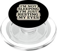 I'm Not Sleeping I'm Just Resting My Eyes Blague Vintage PopSockets PopGrip pour MagSafe