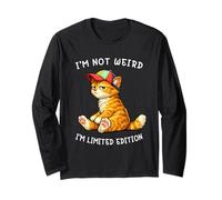 I'm Not Weird I'm Limited Edition Funny Orange Cat Meme Manche Longue