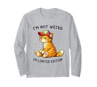 I'm Not Weird I'm Limited Edition Funny Orange Cat Meme Manche Longue