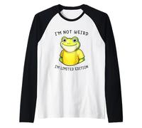 I'm Not Weird I'm Limited Edition Funny Silly Frog Meme Manche Raglan