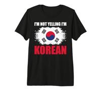 I'm Not Yelling I'm Korean T-Shirt Haut de Gamme