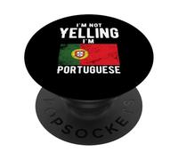 I'm Not Yelling I'm Portugese Funny Cultural Humour PopSockets PopGrip Adhésif