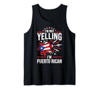 I'm Not Yelling I'm Puerto Rican Funny Loud Flag Graphic Débardeur