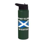 I'm Not Yelling I'm Scottish Funny Scotland Flag Pride Stainless Steel Insulated Water Bottle