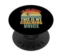 I'm Not Yelling This is My Coaching Voice Gymnastics Coach PopSockets PopGrip Adhésif