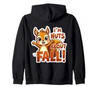 I'm Nuts About Fall Lover Adorable écureuil d'automne pour Femmes et Filles Sweat à Capuche