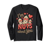 I'm Nuts About You Funny Valentin's Day Peanuts Love Manche Longue