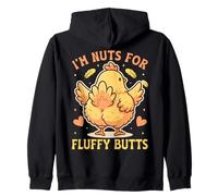 I'm Nuts for Fluffy Butts Funny Farming Chicken Lovers Sweat à Capuche