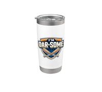 I'm Oar-Some Funny Rowing Crew Team Pun Wordplay Joke Citation Gobelet isotherme en acier inoxydable double paroi