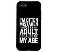 I'm Often Mistaken For An Adult Because Of My Age Jeu de mots Coque pour iPhone SE (2020) / 7 / 8