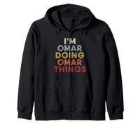 I'm Omar Doing Omar Things Personalized Name Retro Sweat à Capuche