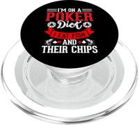 I'm on A Poker Diet I Eat Fish and Their Chips PopSockets PopGrip pour MagSafe