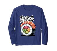 I'm on A Roll Funny Sushi Food Jeu de Mots Manche Longue