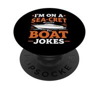 I'm on A Sea-Cret Mission for Boat Blagues PopSockets PopGrip Adhésif