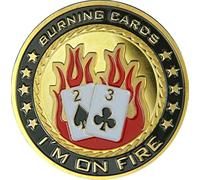 '"I'm on fire Poker Card Guard Echt vergoldet