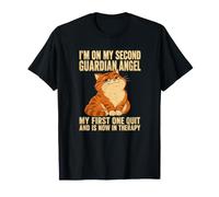 I'm on My Second Guardian Angel Humour Chat Chaotique Humour T-Shirt