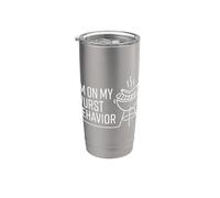 Im On My Wurst Behavior Jeu de mots drôle pour griller la saucisse Gobelet isotherme en acier inoxydable double paroi