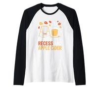 I'm Only Here for Recess and Apple Cider Fall Back to School Manche Raglan