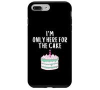 I'm Only Here for The Cake Funny Pink Meme Wedding Cakes Coque pour iPhone 7 Plus/8 Plus