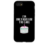 I'm Only Here for The Cake Funny Pink Meme Wedding Cakes Coque pour iPhone SE (2020) / 7/8