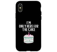 I'm Only Here for The Cake Funny Pink Meme Wedding Cakes Coque pour iPhone X/XS