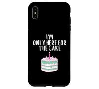 I'm Only Here for The Cake Funny Pink Meme Wedding Cakes Coque pour iPhone XS Max