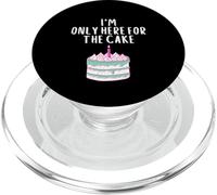 I'm Only Here for The Cake Funny Pink Meme Wedding Cakes PopSockets PopGrip pour MagSafe