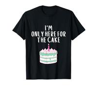 I'm Only Here for The Cake Funny Pink Meme Wedding Cakes T-Shirt
