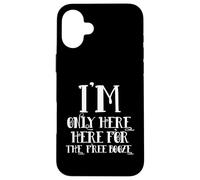 I'm Only Here for The Free Booze Funny Drunk Dad Costume Coque pour iPhone 16 Plus