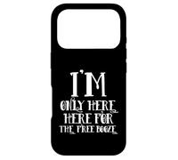 I'm Only Here for The Free Booze Funny Drunk Dad Costume Coque pour iPhone 17 Pro