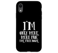 I'm Only Here for The Free Booze Funny Drunk Dad Costume Coque pour iPhone XR