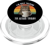 I'm Only Talking to Jesus Today Chat Café Humour PopSockets PopGrip pour MagSafe